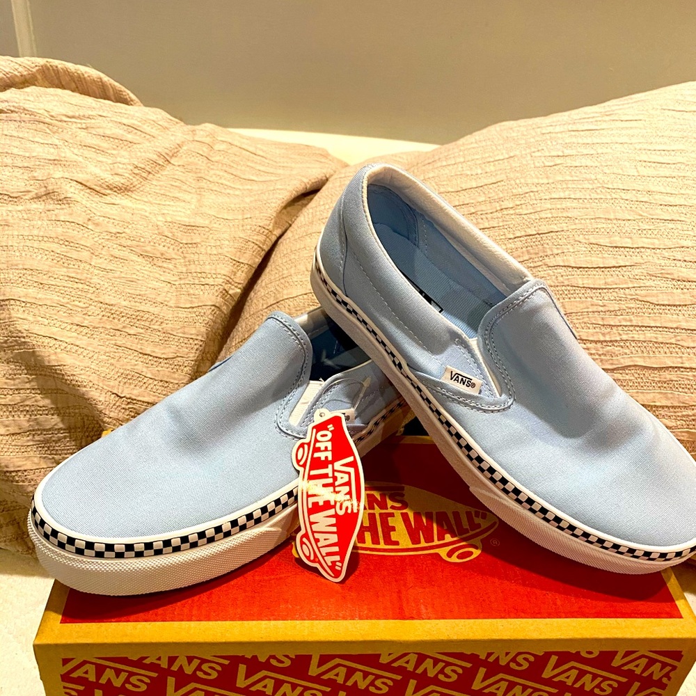 VANS Check Foxing Cool Blue Slip On